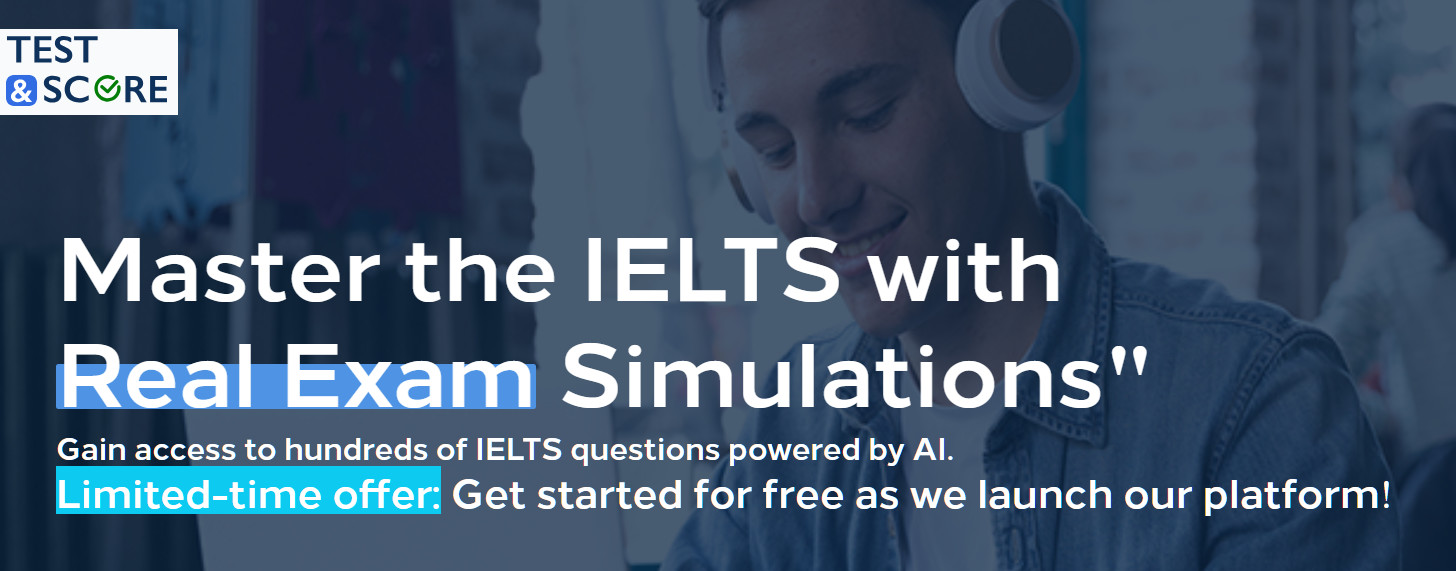 Test & Score offers accurate IELTS test simulations with instant scoring, feedback and progress tracking.  - Image 3